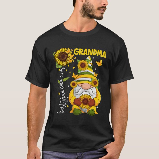 Camiseta Happy Mother s Day Grandma Sunflower Mom Gnome Mam (Anverso)