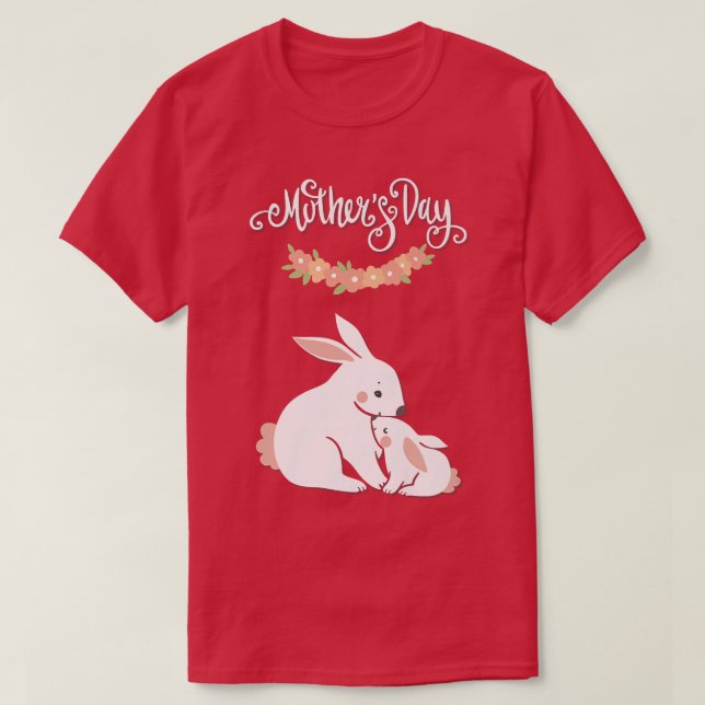 Camiseta Happy Mother's Day Bunny Tee  (Diseño del anverso)