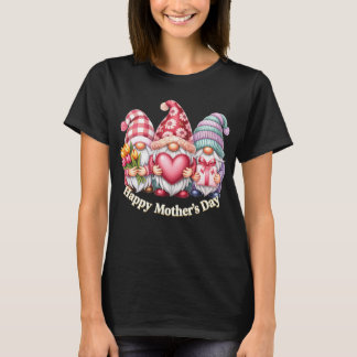 Camiseta Happy Mothers Day Gnomes Heart Flowers Mom Grandma