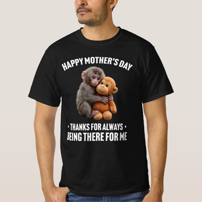 Camiseta Happy Mother's Day Punch the Monkey Cute Monkey  (Anverso)