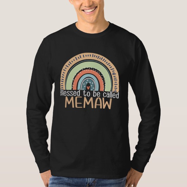 Camiseta Happy Mothers Day Women Blessed To Be Called Memaw (Anverso)