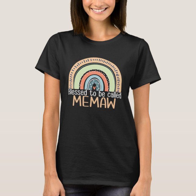Camiseta Happy Mothers Day Women Blessed To Be Called Memaw (Anverso)