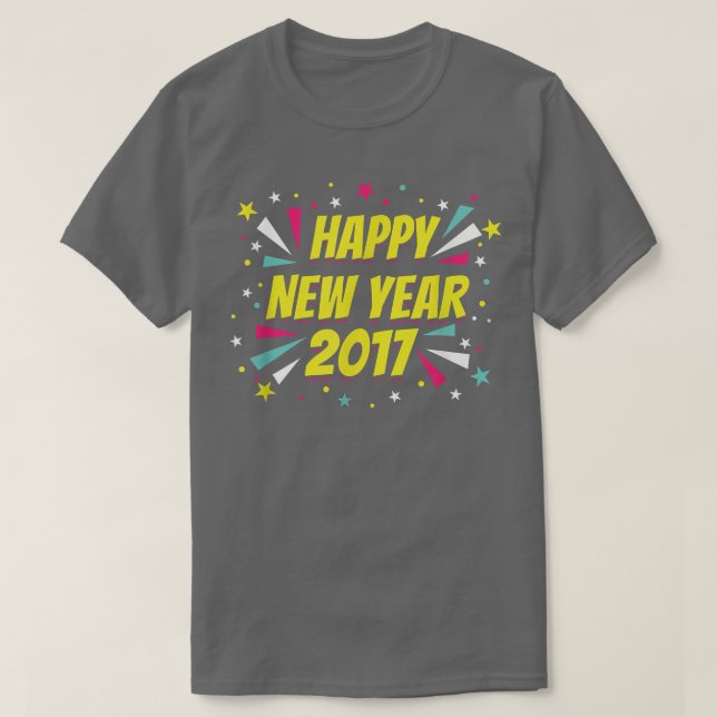 Camiseta Happy New Year 2017  (Diseño del anverso)