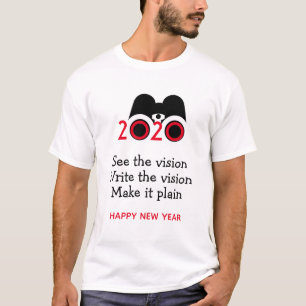 Camiseta HAPPY NEW YEAR 2020 Vision Binoculars Personalizad