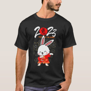 Camiseta Happy New Year 2023 Dabbing Rabbit Eve Party Suppl