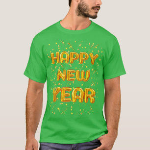 Camiseta Happy New Year 2023 Gold Fun Festive Funny Party C