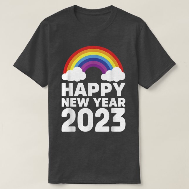 Camiseta Happy New Year 2023 New Years Lunar Holiday Rainbo (Diseño del anverso)