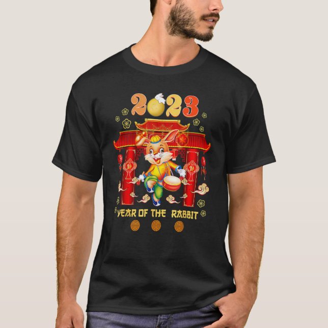 Camiseta Happy New Year 2023 Year Of The Rabbit Eve Party S (Anverso)