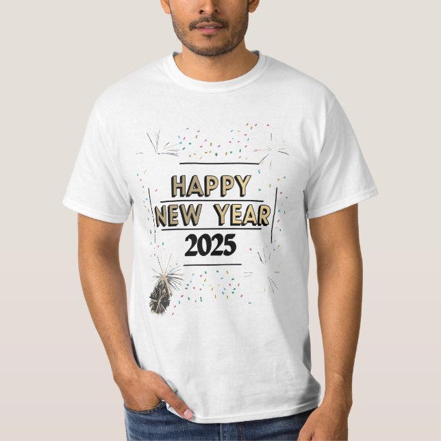 Camiseta Happy New Year 2025 (Anverso)