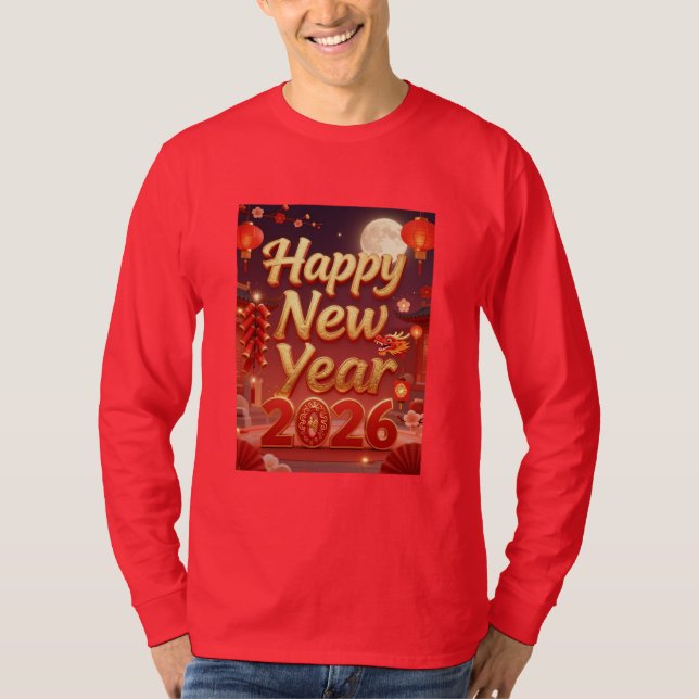 Camiseta Happy new year 2026 (Anverso)