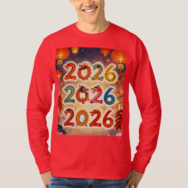 Camiseta Happy new year 2026 (Anverso)