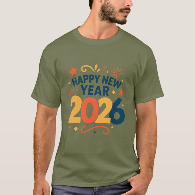 Camiseta Happy New Year 2026 Celebration Classic T-Shirt (Anverso)