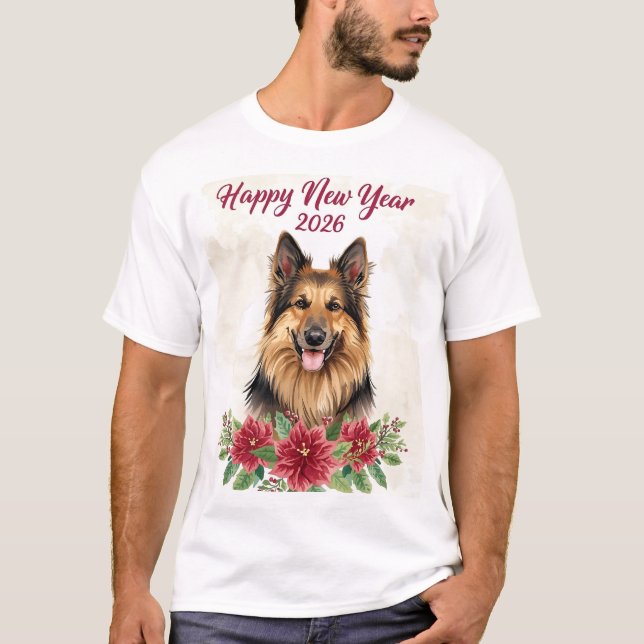 Camiseta Happy New Year 2026 Dog Lover (Anverso)