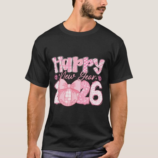 Camiseta Happy New Year 2026 Eve Party Family Matching Men  (Anverso)