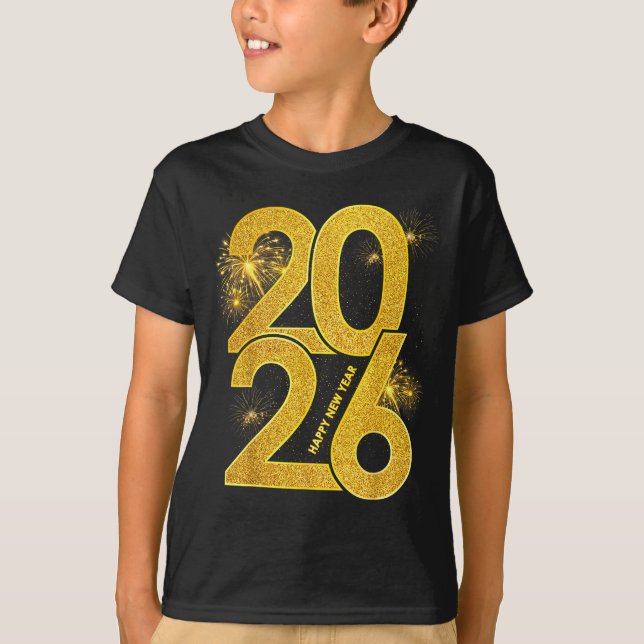 Camiseta Happy New Year 2026 Firework Family Matching Men W (Anverso)
