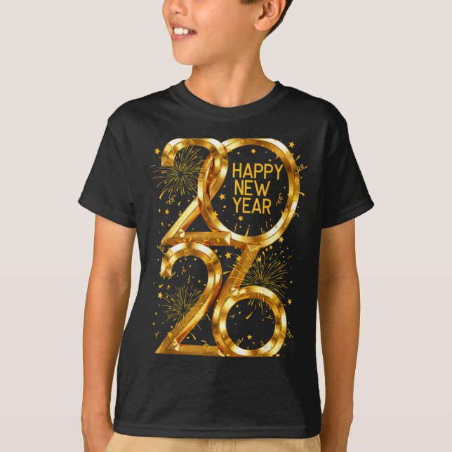 Camiseta Happy New Year 2026 Fireworks New Year Eve's Nye P (Anverso)