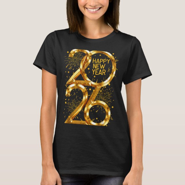 Camiseta Happy New Year 2026 Fireworks New Year Eve's Nye P (Anverso)