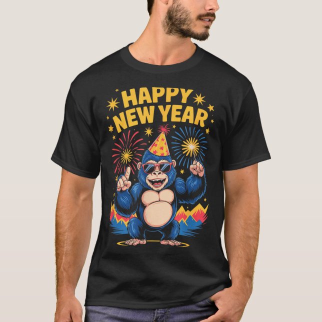 Camiseta Happy New Year 2026 Funny Kids Bigfoot Lovers Part (Anverso)