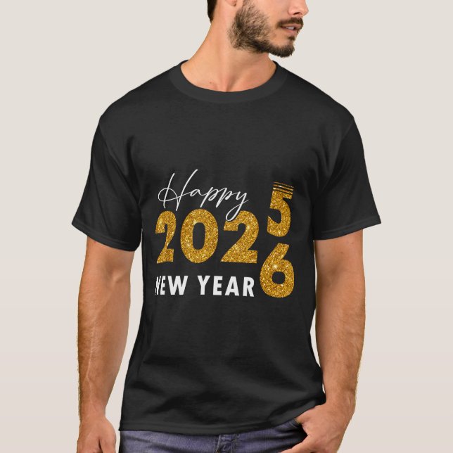 Camiseta Happy New Year 2026 Goodbye 2025 Hello 2026  (Anverso)
