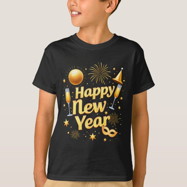 Camiseta Happy New Year 2026 New Years Eve Party Countdown  (Anverso)