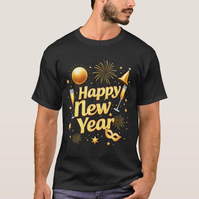 Camiseta Happy New Year 2026 New Years Eve Party Countdown  (Anverso)
