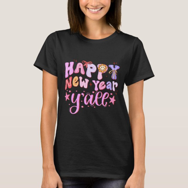 Camiseta Happy New Year 2026 Party Countdown New Years Y'al (Anverso)