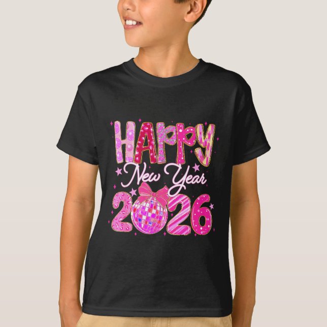 Camiseta Happy New Year 2026 Preppy New Years Nk Coquette B (Anverso)