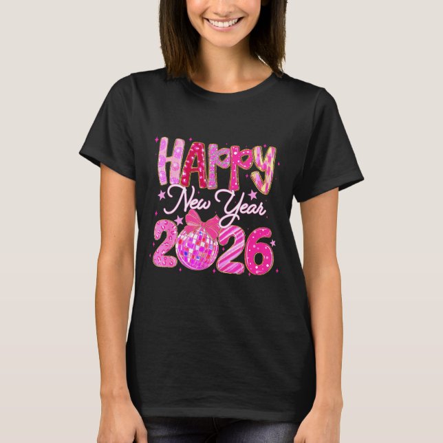 Camiseta Happy New Year 2026 Preppy New Years Nk Coquette B (Anverso)