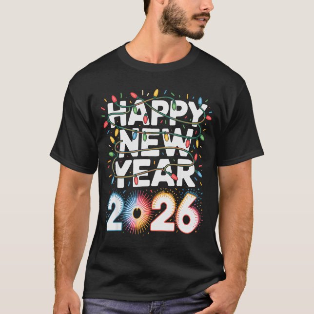 Camiseta Happy New Year 2026 Sparkle Shirt For Women  (Anverso)