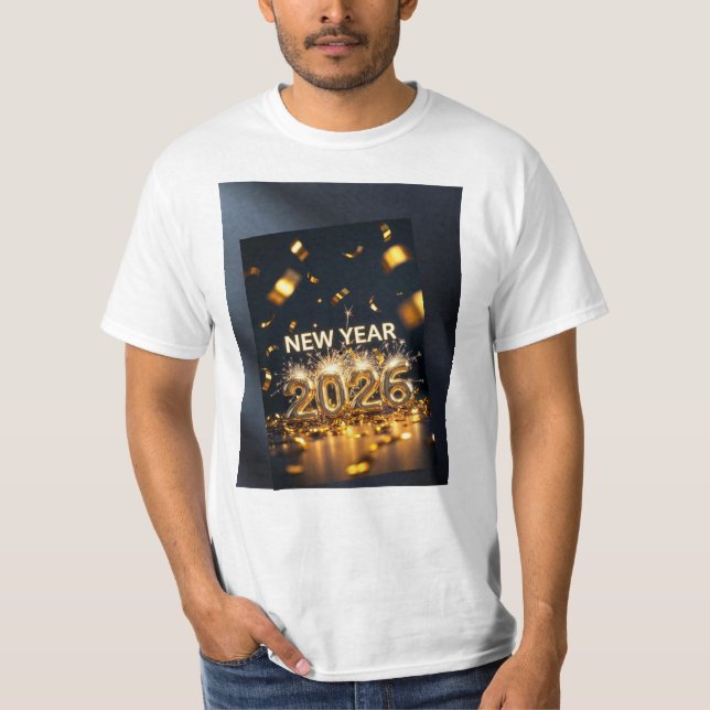 Camiseta Happy New Year 2026 T-Shirt - Festive Celebration  (Anverso)