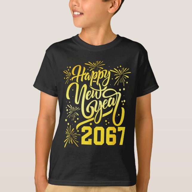 Camiseta Happy New Year 2067 Funny 67 Six Seven Meme New Ye (Anverso)