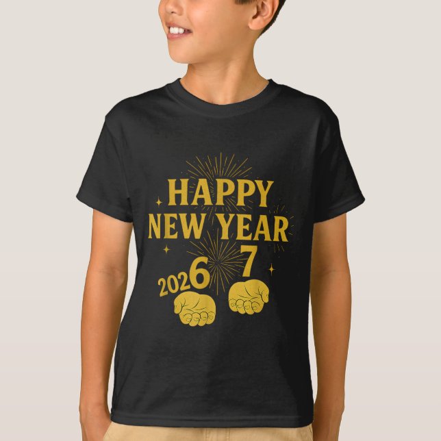 Camiseta Happy New Year 67 Meme – Funny 2026 Celebration Pa (Anverso)