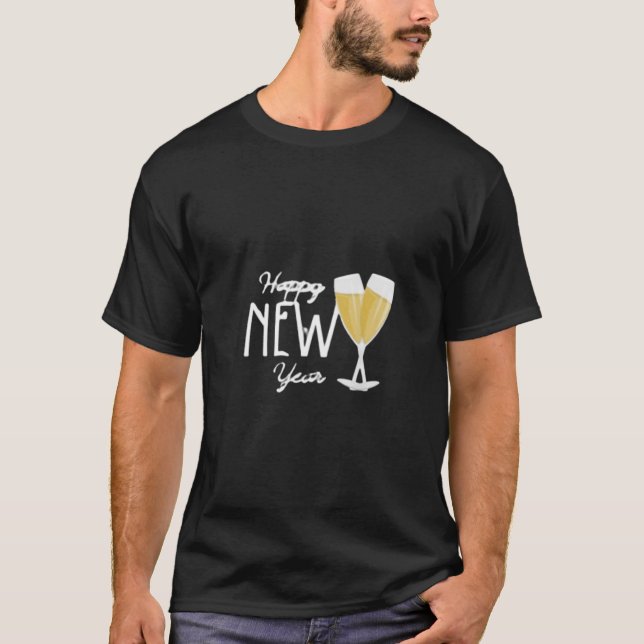 Camiseta Happy New Year Champagne Toast Design – Festive Ho (Anverso)