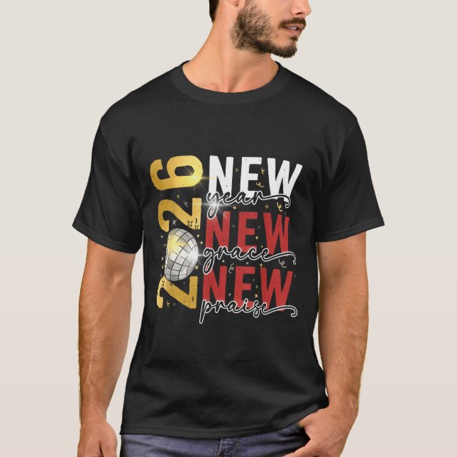 Camiseta Happy New Year Eve 2026 New Year Party Hello 2026  (Anverso)