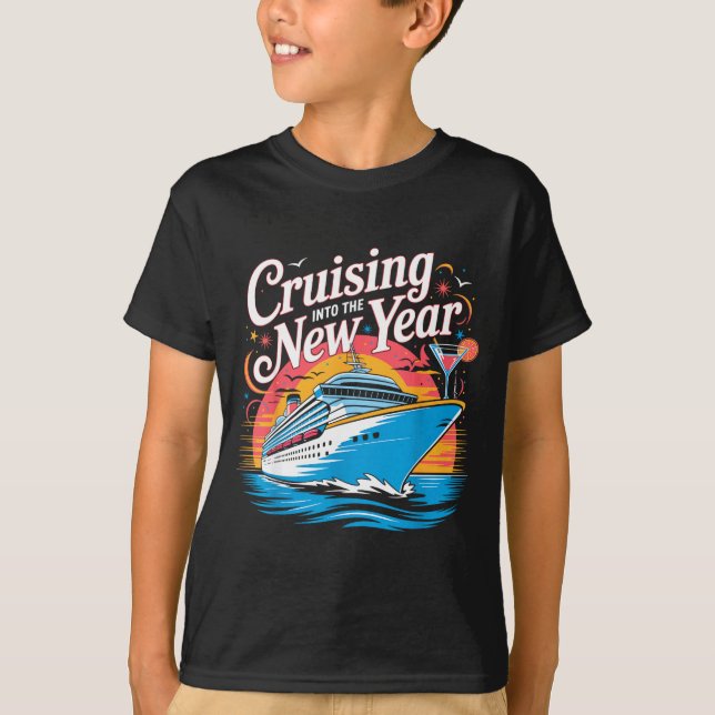 Camiseta Happy New Year Family Cruise Matching Celebration  (Anverso)