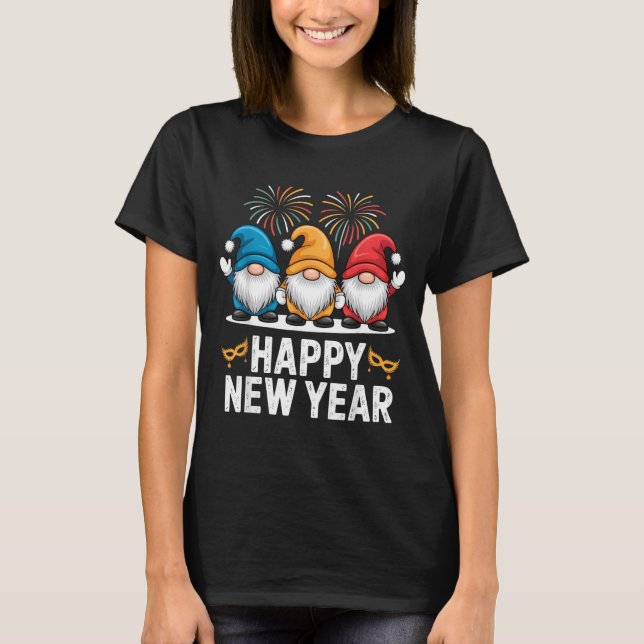 Camiseta Happy New Year Gnomes For Party Lovers And Festive (Anverso)