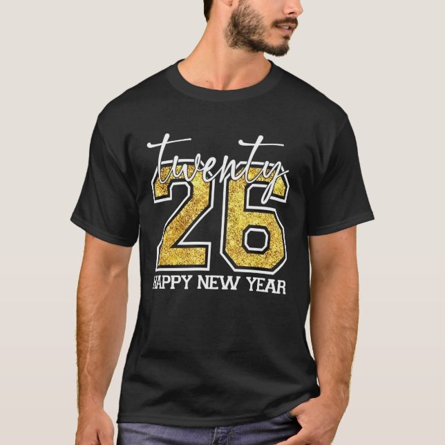 Camiseta Happy New Year Hello 2026 Family Matching (Anverso)