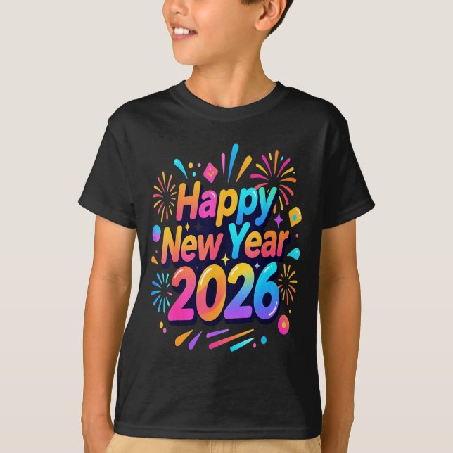 Camiseta Happy New Year, Merry Christmas  (Anverso)