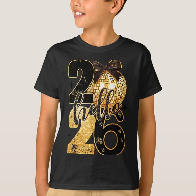 Camiseta Happy New Year Party 2026 Ballon Family Matching M (Anverso)