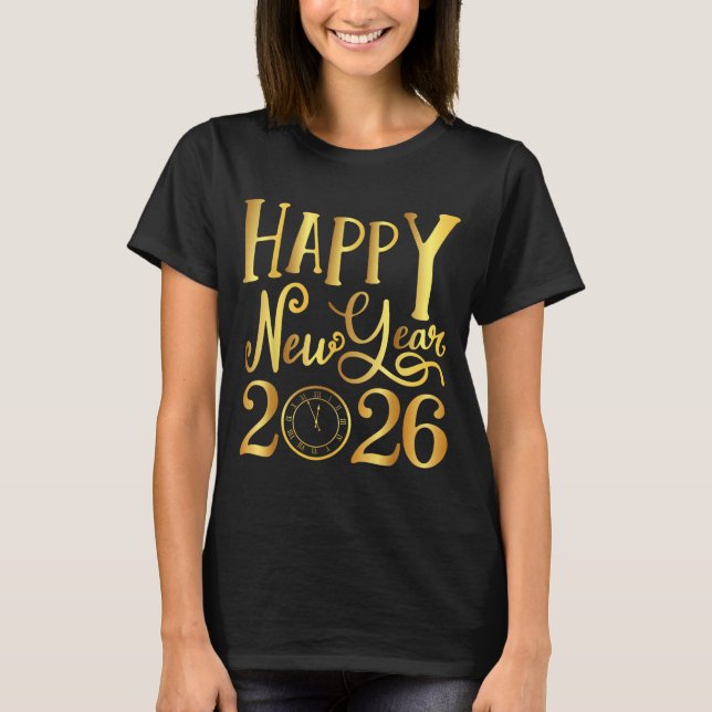 Camiseta Happy New Year Party 2026 Family Matching  (Anverso)