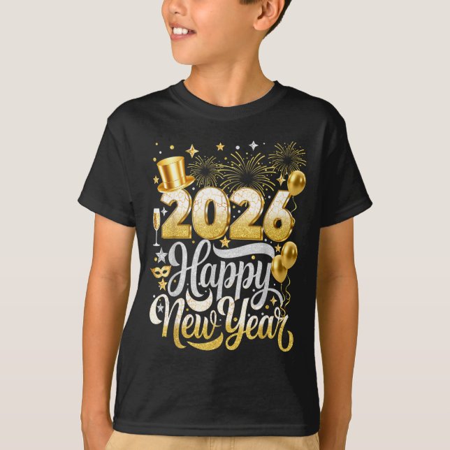 Camiseta Happy New Year Party 2026 Nye Funny Family Matchin (Anverso)