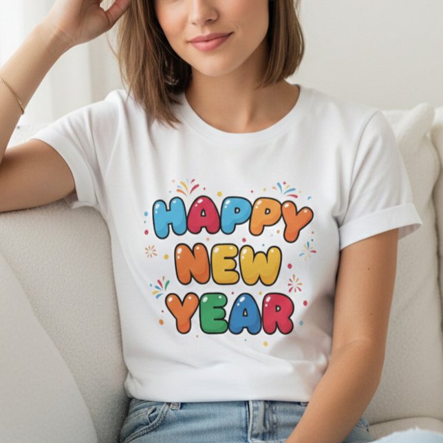 Camiseta Happy New Year T-Shirt – Elegant Modern Festive (Subido por el creador)