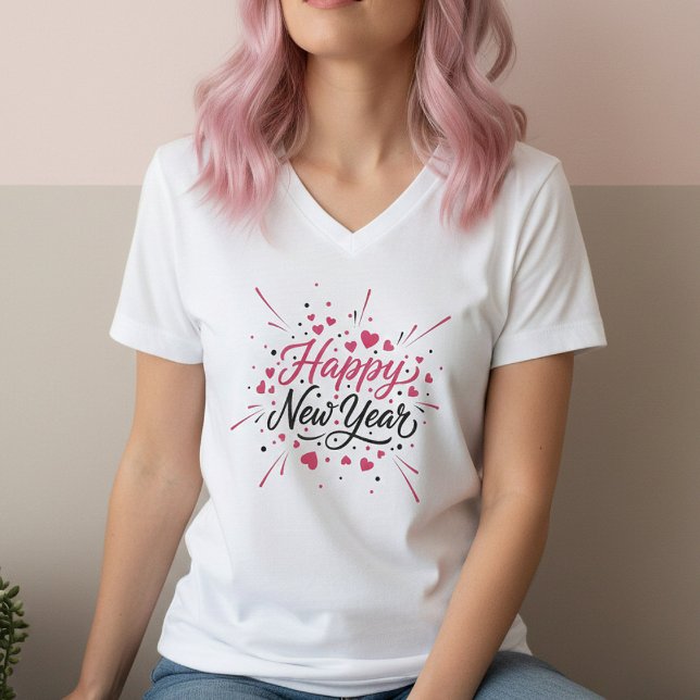 Camiseta Happy New Year T-Shirt – Elegant Modern Festive (Subido por el creador)
