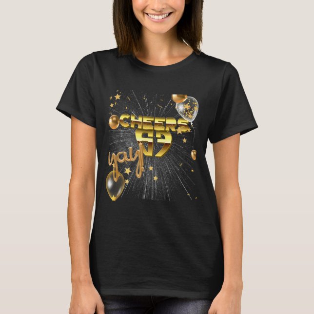 Camiseta Happy New Year With A 6 7 Zoomer Meme Vibe. 2026 C (Anverso)