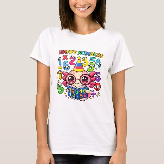 Camiseta Happy Numbers Cute Maths T Shirt for Kids (Anverso)