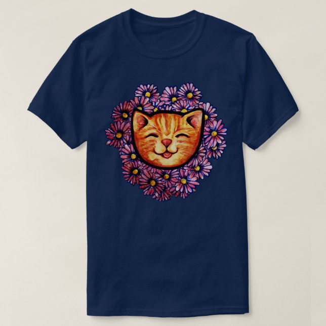 Camiseta Happy Orange Tabby Cat (Diseño del anverso)