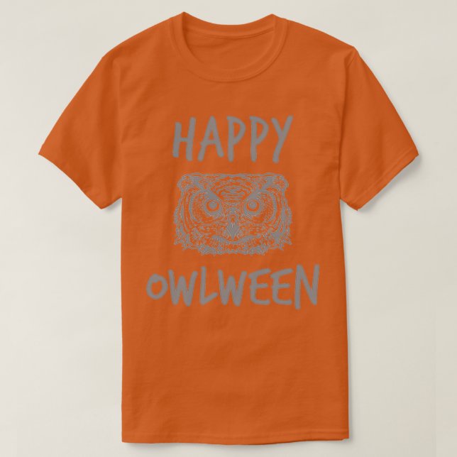 Camiseta Happy Owlween (2) (Diseño del anverso)