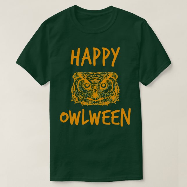 Camiseta Happy Owlween (3) (Diseño del anverso)