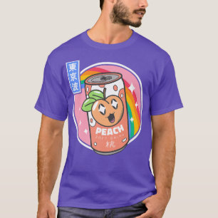 Camiseta Happy Peach Soda Can Kawaii Pastel Anime Japan Pea