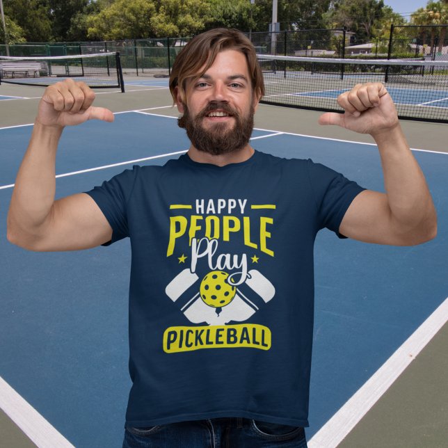 Camiseta Happy People Play Pickleball Funny Pickleball (Subido por el creador)